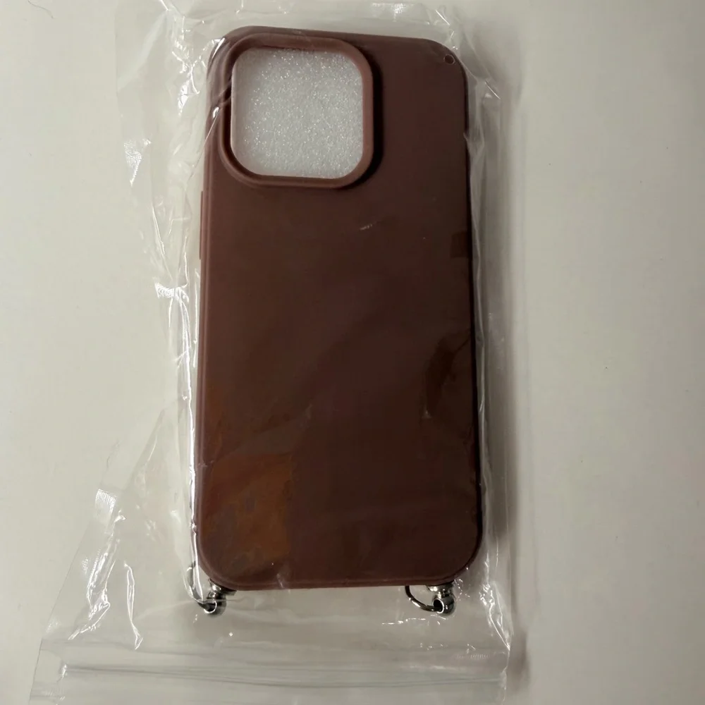 Functional Brown iPhone 14 Pro Case Lanyard Clips Everyday Chic